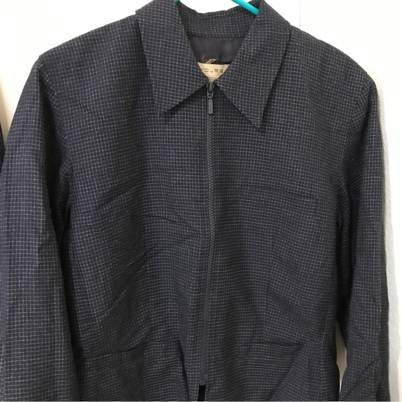 Vintage 90s excursion gray plaid jacket and high waisted pants - Picture 3 of 13